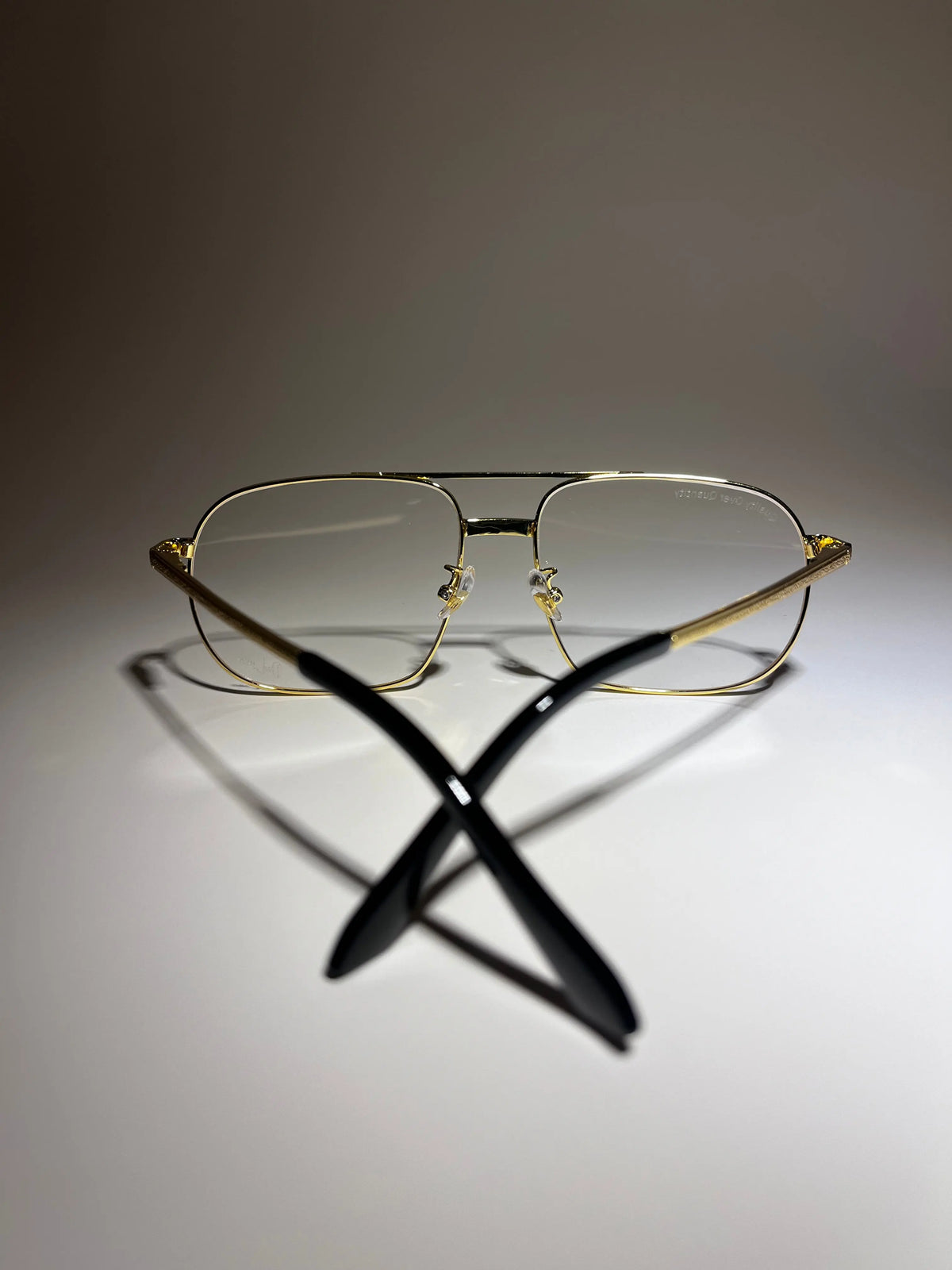 Aviator - Gold Clear Glasses - DeLuxe YUL