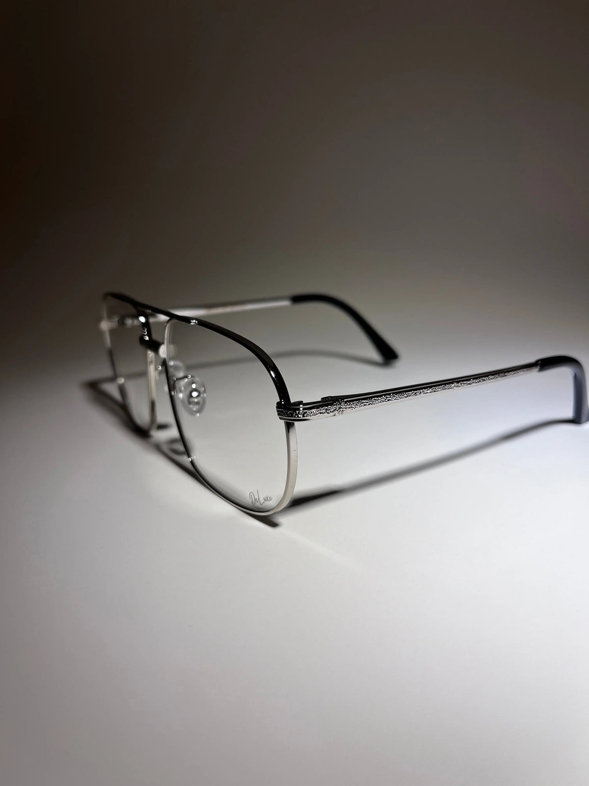 Aviator - Silver Clear Glasses - DeLuxe YUL