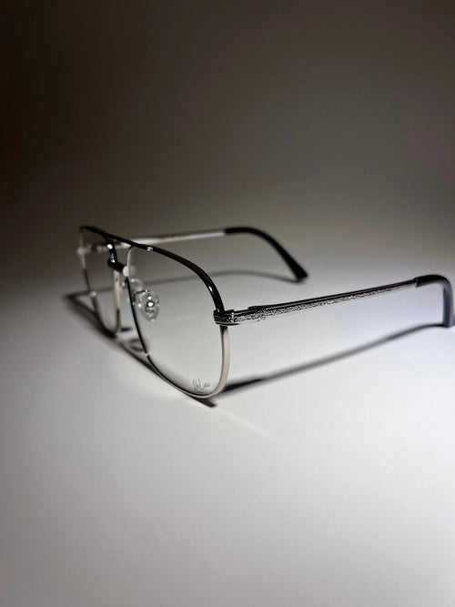 Aviator - Silver Clear Glasses - DeLuxe YUL