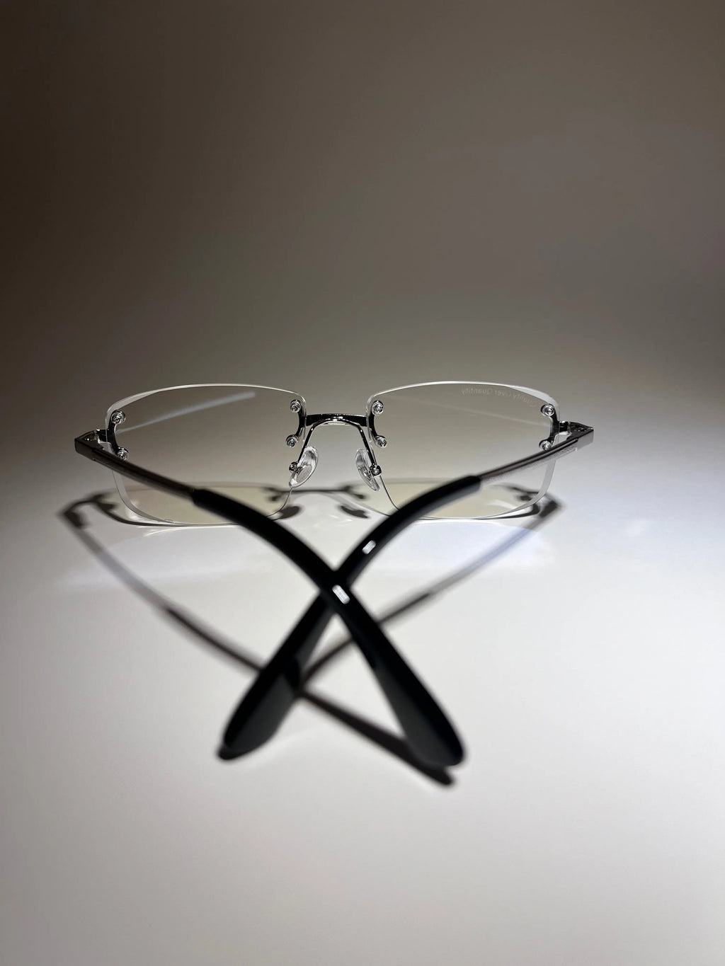 Frameless - Silver Clear Glasses - DeLuxe YUL