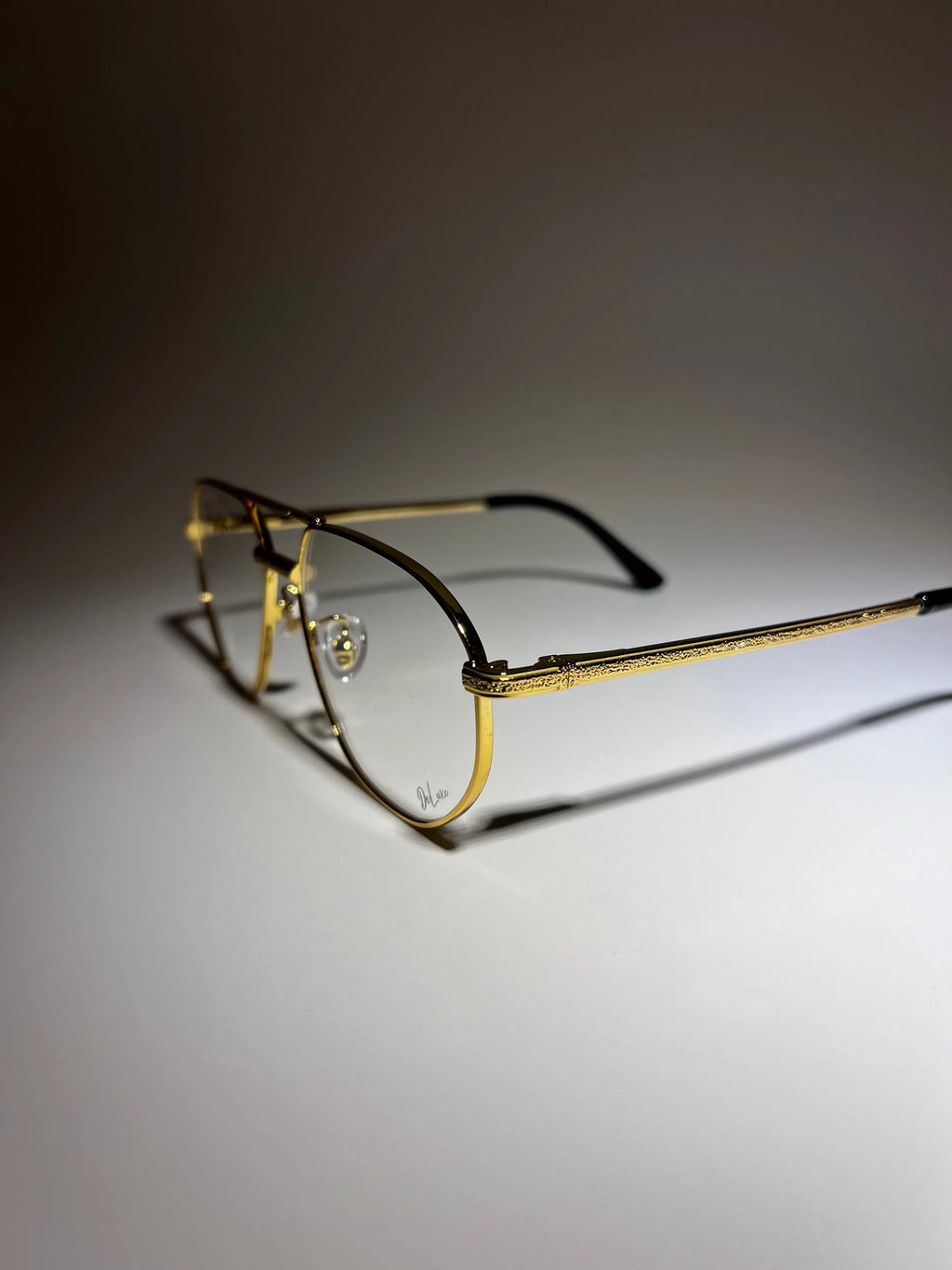 Oval - Gold Clear Glasses - DeLuxe YUL