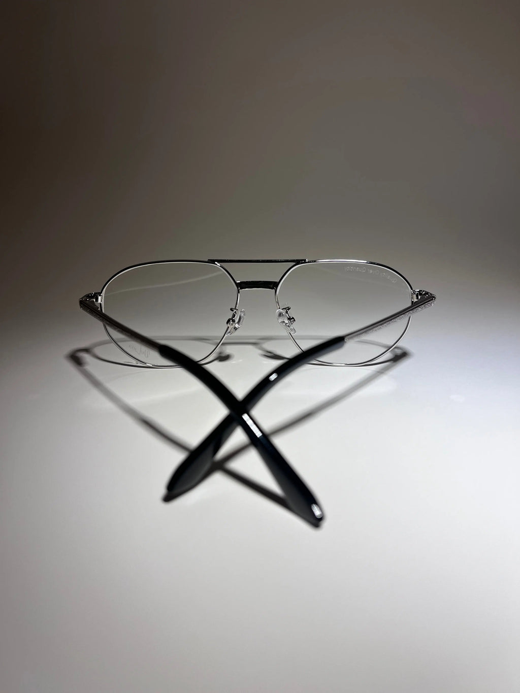 Oval - Silver Clear Glasses - DeLuxe YUL